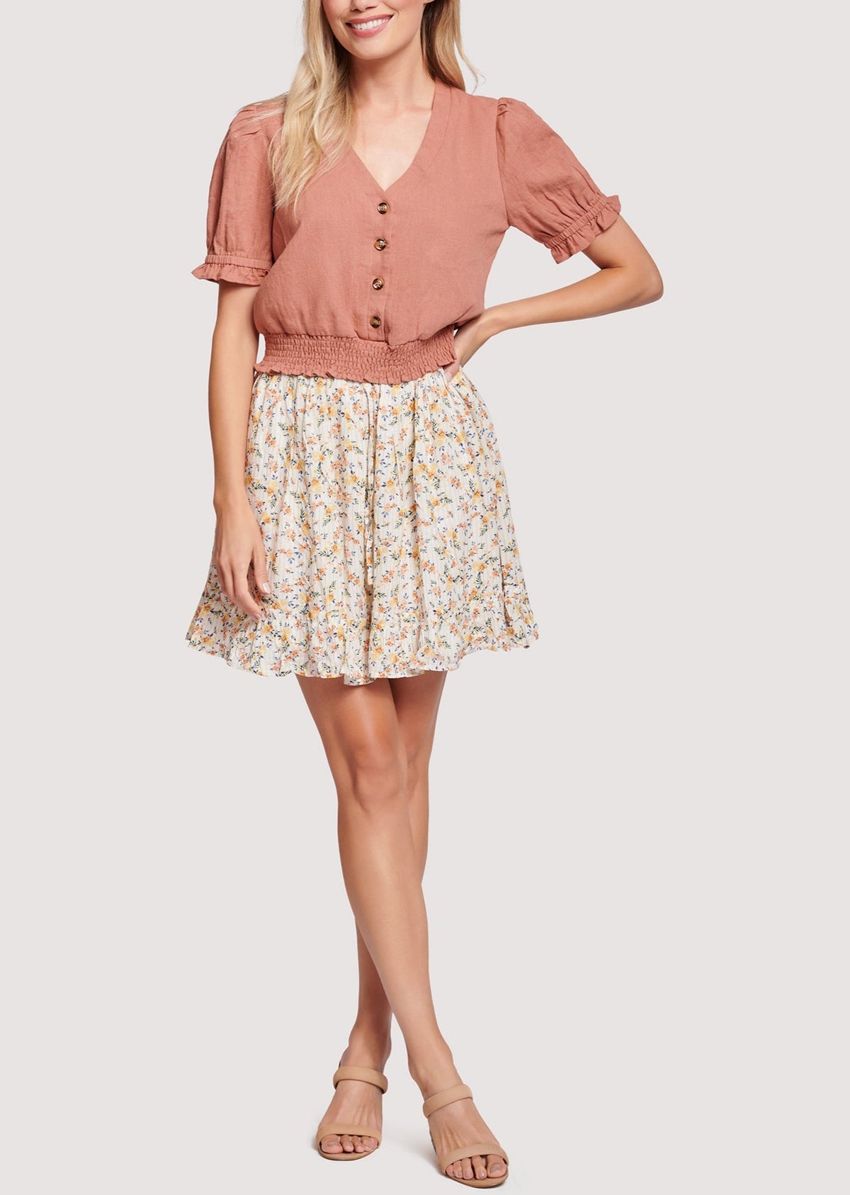 Floral Occasion Mini Skirt