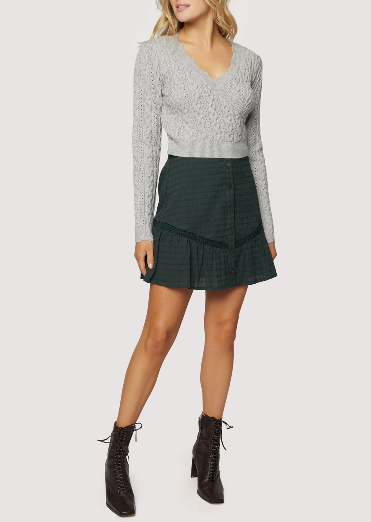 Forest green hotsell mini skirt